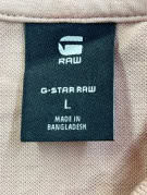 G STAR RAW POLO SHIRT MINIMAL BEIGE MENS PRE OWNED L