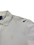 G STAR RAW POLO SHIRT MINIMAL OFF WHITE MEN PRE OWNED L