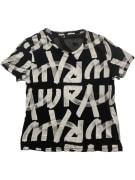 G-Star Raw T-Shirt All Over Print Logo Μαύρο Γυναικείο Medium