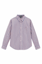 GANT LAUREN STRIPED SHIRT CLASSIC WHITE RED BLUE MEN PRE OWNED M