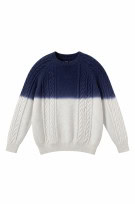 GANT KNIT JUMPER MINIMAL NAVY WHITE MEN PRE OWNED L