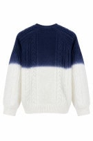 GANT KNIT JUMPER MINIMAL NAVY WHITE MEN PRE OWNED L