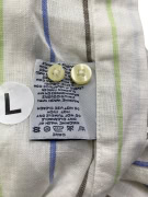 GANT ΠΟΥΚΑΜΙΣΟ ΛΙΝΟ "KEY WEST LINEN" ΡΙΓΕ ΛΕΥΚΟ/ΠOΛΥΧΡΩΜΟ ΑΝΔΡΙΚΟ L