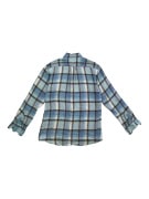 GANT Shirt Long Island Linen Regular Fit Light Blue Plaid Men's M