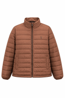 GANT PUFFER JACKET MINIMAL BROWN MEN PRE OWNED L
