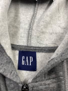 GAP Ανδρικό Zip Hoodie Γκρι Melange XXL