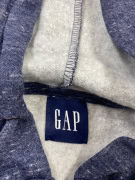GAP Felpa con cappuccio da uomo con zip blu mélange 3XL