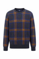 GAP KNIT SWEATER CHECK BLUE GREY MEN PRE OWNED L