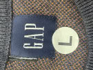 GAP KNIT SWEATER CHECK BLUE GREY MEN PRE OWNED L