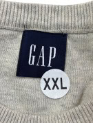 GAP ΠΛΕΚΤΟ ΠΟΥΛΟΒΕΡ ΡΙΓΕ ΓΚΡΙ ΑΝΤΡΙΚΟ PRE OWNED XXL