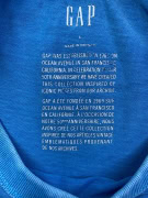 GAP T-SHIRT VINTAGE GRAPHIC LOGO BLUE MEN'S L