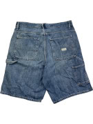 GAP SHORTS DENIM CARPENTER WORKWEAR WASHED BLUE UOMO PRE OWNED L