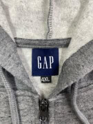 GAP ΖΑΚΕΤΑ ΜΕ ΚΟΥΚΟΥΛΑ FULL ZIP ΓΚΡΙ ΜΕΛΑΝΖΕ ΑΝΔΡΙΚΗ 4XL