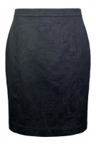 GATTINONI PENCIL SKIRT EMBOSSED LOGO PRINT BLACK WOMEN'S L