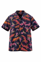GEORGE CAMICIA HAWAIIAN PRINT NAVY UOMO PRE OWNED M