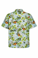 GEORGE HAWAIIAN SHIRT TROPICAL PRINT LIGHT BLUE ΑΝΤΡΙΚΟ PRE OWNED M