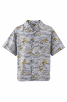 GEORGE SHORT SLEEVE SHIRT GRAPHIC GREY MENS PRE OWNED L