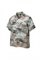 GEORGE CAMICIA HAWAIIAN PRINT BEIGE CHIARO UOMO PRE OWNED XL