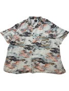 GEORGE CAMICIA HAWAIIAN PRINT BEIGE CHIARO UOMO PRE OWNED XL
