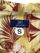 GEORGE CAMICIA HAWAIIAN PRINT GIALLO UOMO PRE OWNED S