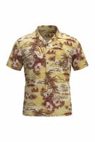 GEORGE CAMICIA HAWAIIAN PRINT GIALLO UOMO PRE OWNED S