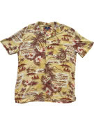 GEORGE CAMICIA HAWAIIAN PRINT GIALLO UOMO PRE OWNED S