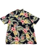 GEORGE ΠΟΥΚΑΜΙΣΟ HAWAIIAN PRINT ΜΑΥΡΟ ΑΝΤΡΙΚΟ PRE OWNED L