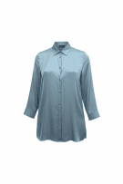 GERRY WEBER Πουκάμισο Σατέν Classic Μονόχρωμο Γαλάζιο Γυναικείο M