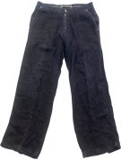 GF FERRE PANTS WIDE LEG WASHED BLACK WOMENS PRE OWNED M