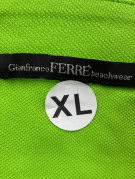 GIANFRANCO FERRE BEACHWEAR POLO MANICA LUNGA MINIMAL VERDE LIME UOMO PRE OWNED XL