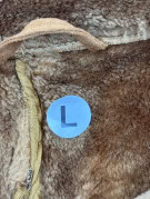 GIL BRET CAPPOTTO SHEARLING VINTAGE CAMMELLO DONNA PRE OWNED XL