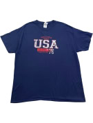 GILDAN GRAPHIC TEE COLLEGIATE NAVY MENS PRE OWNED XL