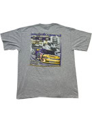 GILDAN T SHIRT GRAFICA RACING GRIGIA UNISEX PRE OWNED L