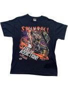 GILDAN GRAPHIC TEE RACING BLACK UNISEX PRE OWNED L