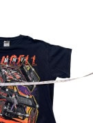 GILDAN GRAPHIC TEE RACING BLACK UNISEX PRE OWNED L