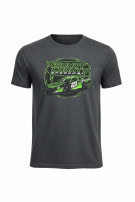 GILDAN GRAPHIC TEE RACING CHARCOAL UNISEX PRE OWNED S