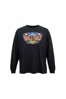 GILDAN ΜΑΚΡΥΜΑΝΙΚΟ T SHIRT RACING GRAPHIC ΜΑΥΡΟ UNISEX PRE OWNED XXL