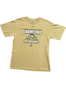 GILDAN T SHIRT VINTAGE 2009 STANLEY CUP CHAMPIONS ΚΙΤΡΙΝΟ UNISEX MEDIUM preowned