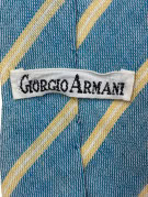 GIORGIO ARMANI ΓΡΑΒΑΤΑ ΚΛΑΣΙΚΗ ΜΠΛΕ ΑΝΤΡΙΚΟ PRE OWNED