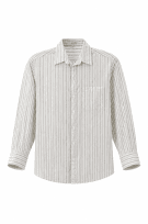 GIORGIO ARMANI ΠΟΥΚΑΜΙΣΟ ΡΙΓΕ MINIMAL ΕΚΡΟΥ ΑΝΤΡΙΚΟ PRE OWNED