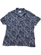 GOODFELLOW & CO CAMICIA GRAPHIC BLU NAVY BIANCO UOMO PRE OWNED L
