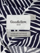 GOODFELLOW & CO CAMICIA GRAPHIC BLU NAVY BIANCO UOMO PRE OWNED L