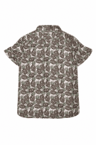 GOODFELLOW CO CAMICIA TROPICAL RETRO BEIGE UOMO PRE OWNED S