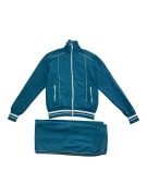 Grasshoppers Φόρμα Σετ Vintage Zip Logo Πετρόλ Μπλε Γυναικείο S