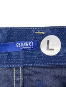 GS RAW DENIM SHORTS WASHED BLUE MEN PRE OWNED L