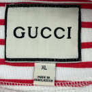 GUCCI CREWNECK MINIMAL WHITE RED UNISEX PRE OWNED
