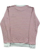 GUCCI CREWNECK SWEATSHIRT STRIPED WHITE RED MENS PRE OWNED M