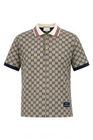 GUCCI 2019 POLO SHIRT LOGO BEIGE UOMO PRE OWNED L