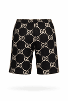GUCCI SHORTS MONOGRAM BLACK UNISEX PRE OWNED M