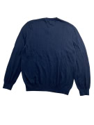 Guess Maglione Uomo in Maglia con Scollo a V Blu Scuro XL